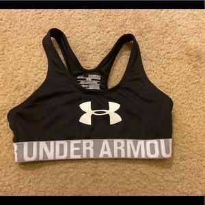 Youth Black Under Armour Sports Bra